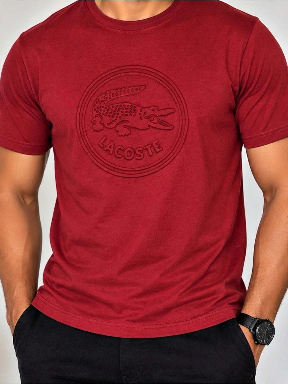 Lacoste Men's Red Logo Short Sleeve Tee Size Medium NWT